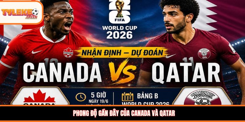 Canada vs Qatar - Soi Kèo Ngày 19/06 Nhận Định Bảng B Canada vs Qatar - phong độ trước trận